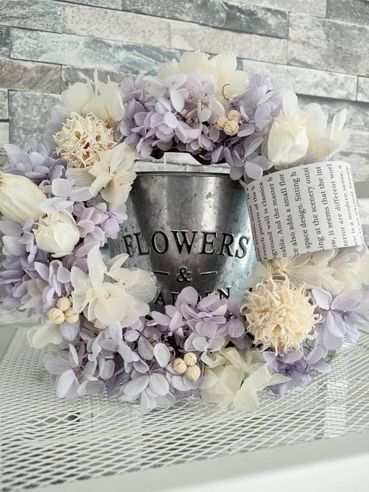 ＊Natural＊初夏のリース　パープル　ボルドー☆ドライフラワーリース Natural＊初夏のリース パープル ボルドー☆ドライフラワー