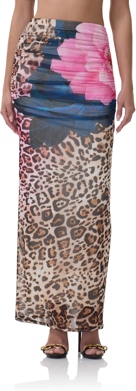 AFRM Women's Bevin High Rise Maxi Bodycon Skirt