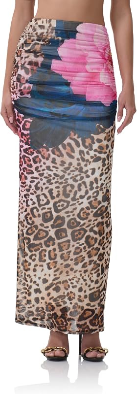 AFRM Women's Bevin High Rise Maxi Bodycon Skirt