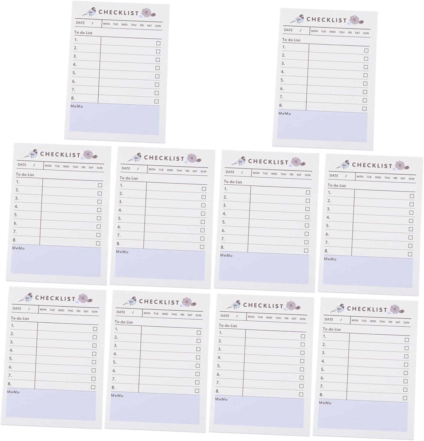 DIYEAH 10pcs Planner Mini Notepad Teacher Notepad School