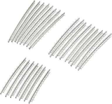 Geesatis 24Pcs Guitar Fret Wire Copper Fret Wire,2.2 mm/0.087",Silver