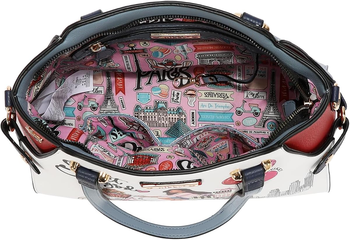 Nicole Lee NIKKY Sweet Girl 3 Piece Set, Satchel Crossbody Wallet, Pebbled Eco-Leather,(SWEET GIRL)