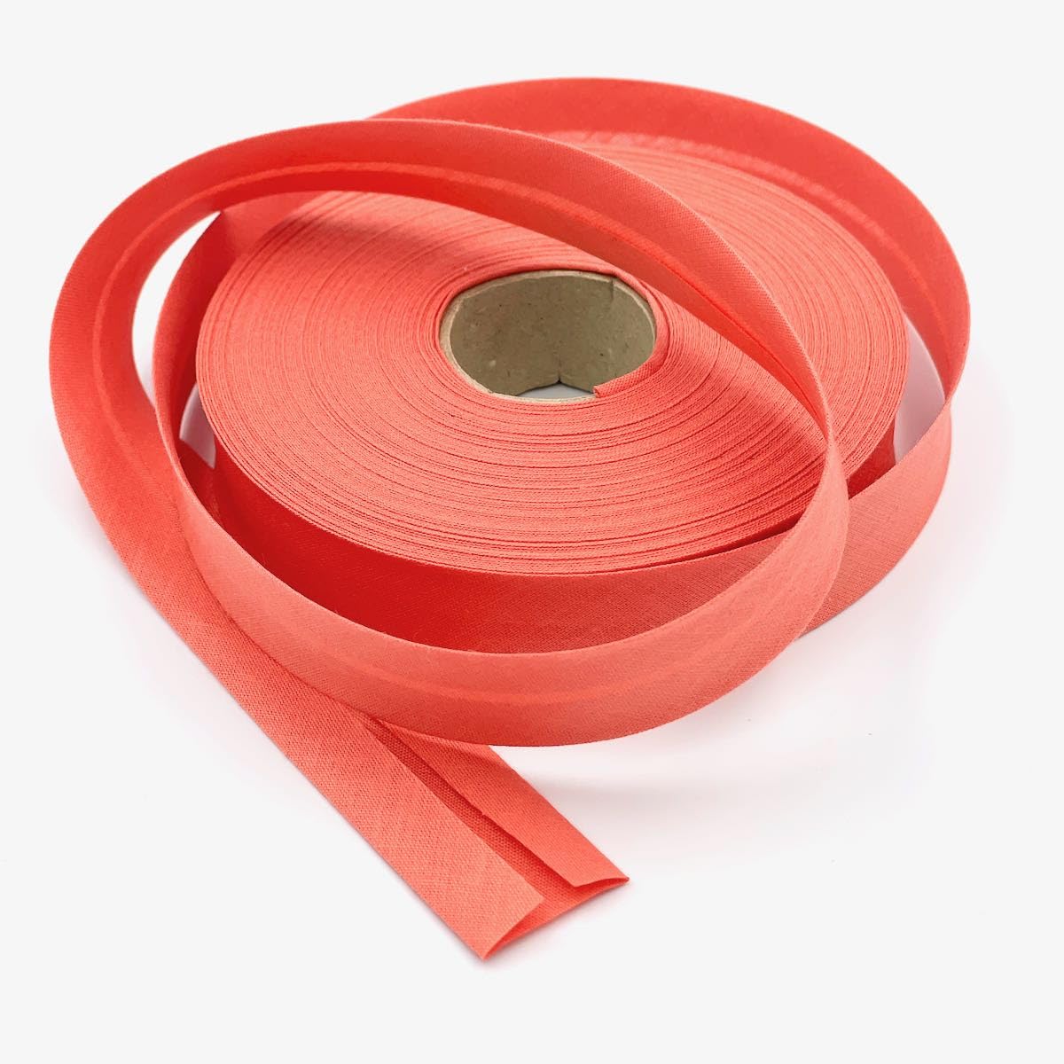 Craft Cult 25mm Wide Plain Bias Binding Tape - 25 Metre Roll (83 - Coral)
