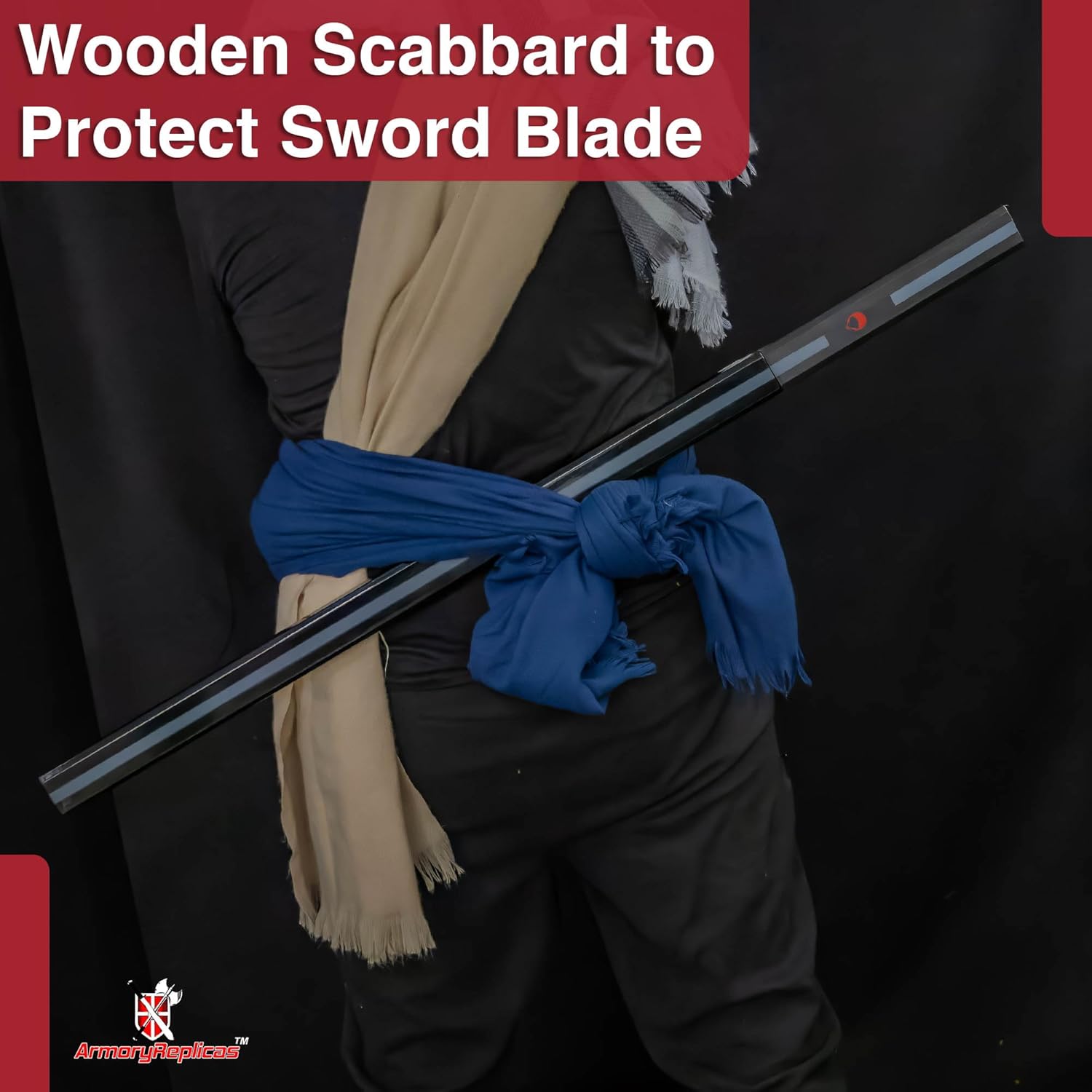 Armory Replicas™ Sasuke Dark Grass Cutter Ninja Sword – Foam Blade Replica with Nylon or Foam Sheath, 36.8 Inches