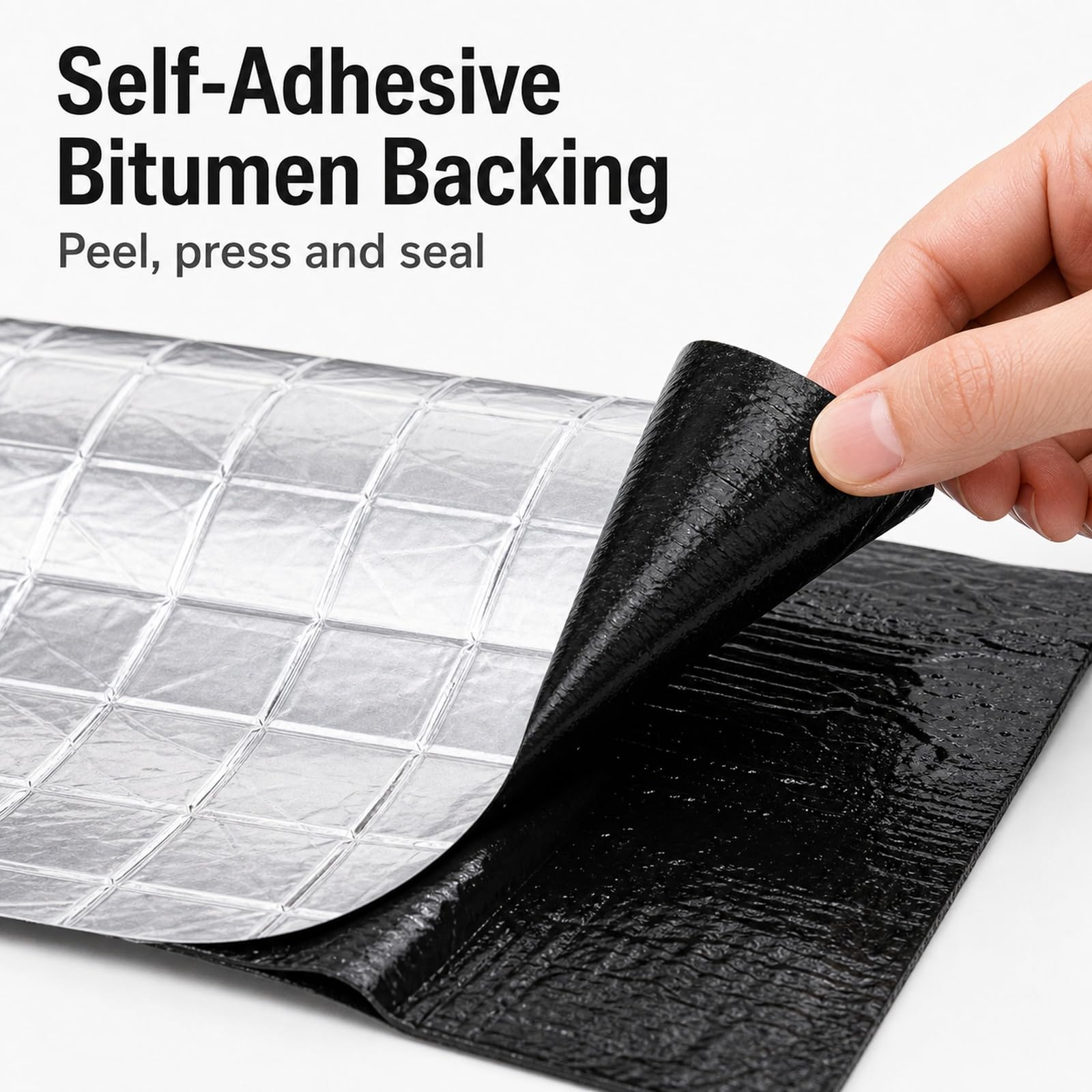Autoadhesivas Tejas De Techo,Tela Asfáltica Autoadhesiva Tejado,Cinta de Butilo,Rollo Bituminoso Reparación Adhesiva,Impermeable,para Reparación de Tuberías,Grietas,Goteras