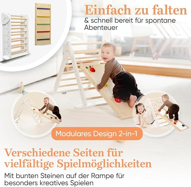 Foto 2 de 7 de Lululearn® Triángulo de escalada [ultraseguro] - Ideal como juguete de escalada para interiores y exteriores