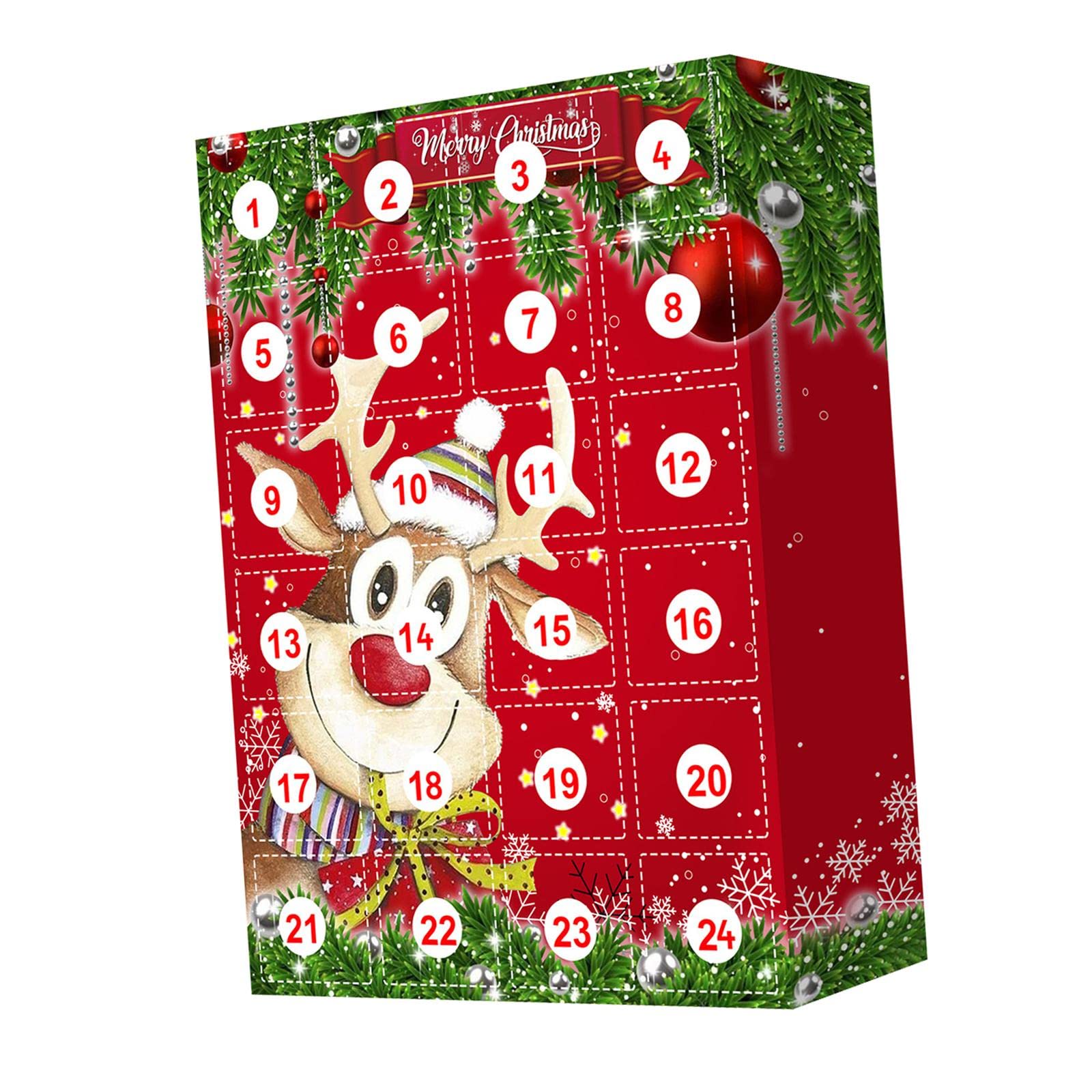 UJEAVETTE Christmas Box Countdown Advent Calendar Christmas Blind Box Toy