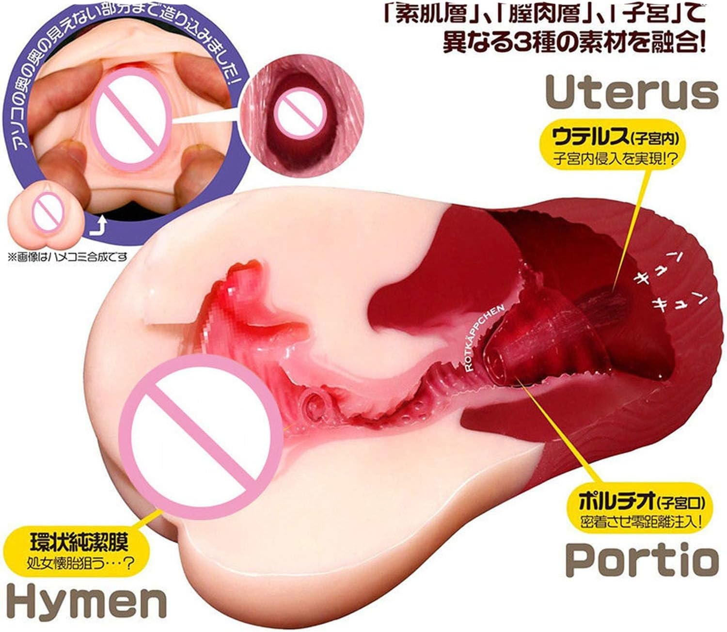 Gokusai Uterus Onahole Masturbador De Doble Capa Diseno Vagina Real Cono Falso Masturbador Masculino Juguete Sexual Para Hombres Amazon Es Salud Y Cuidado Personal