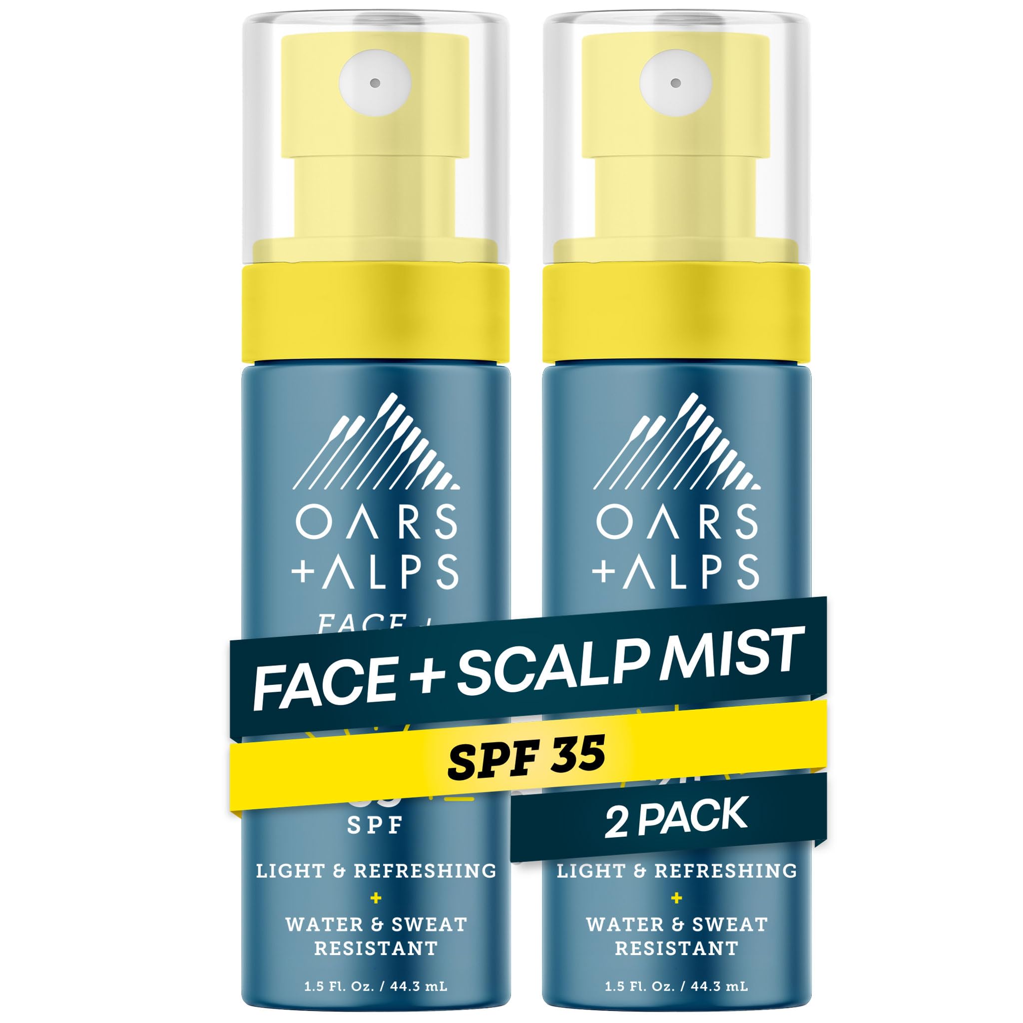Oars Alps Face Scalp Sunscreen Spray Mist SPF 35 Facial Hair Sunscreen Protects from Blue Light Infused with