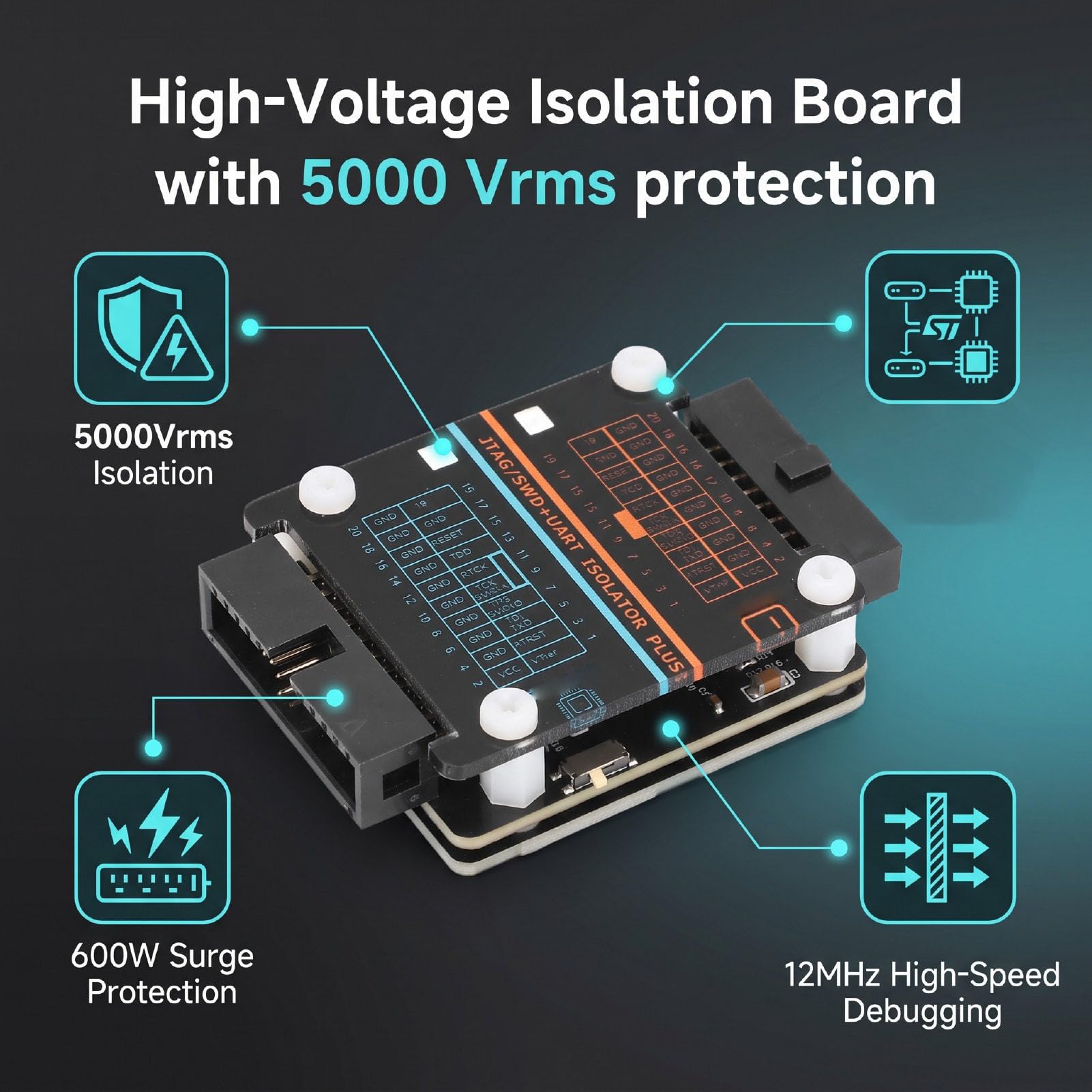 Zunate Scheda di Isolamento Ad Alta Tensione 5000Vrms Simulator Adattatore