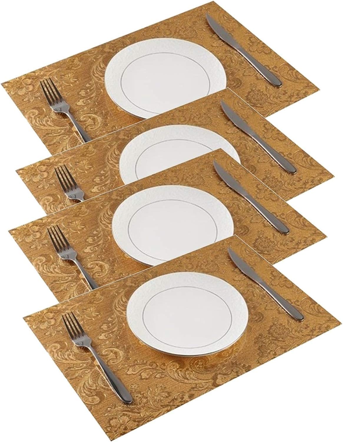 Podkładka Łatwe czyszczenie Podkładki, kwiatowy wzór Podkładki z PCV Podstawki pod kawę Podkładki pod garnki Podkładki na stół kuchenny Podkładki pod popołudniową herbatę 5 kolorów 2 rozmiary (#4 B) (