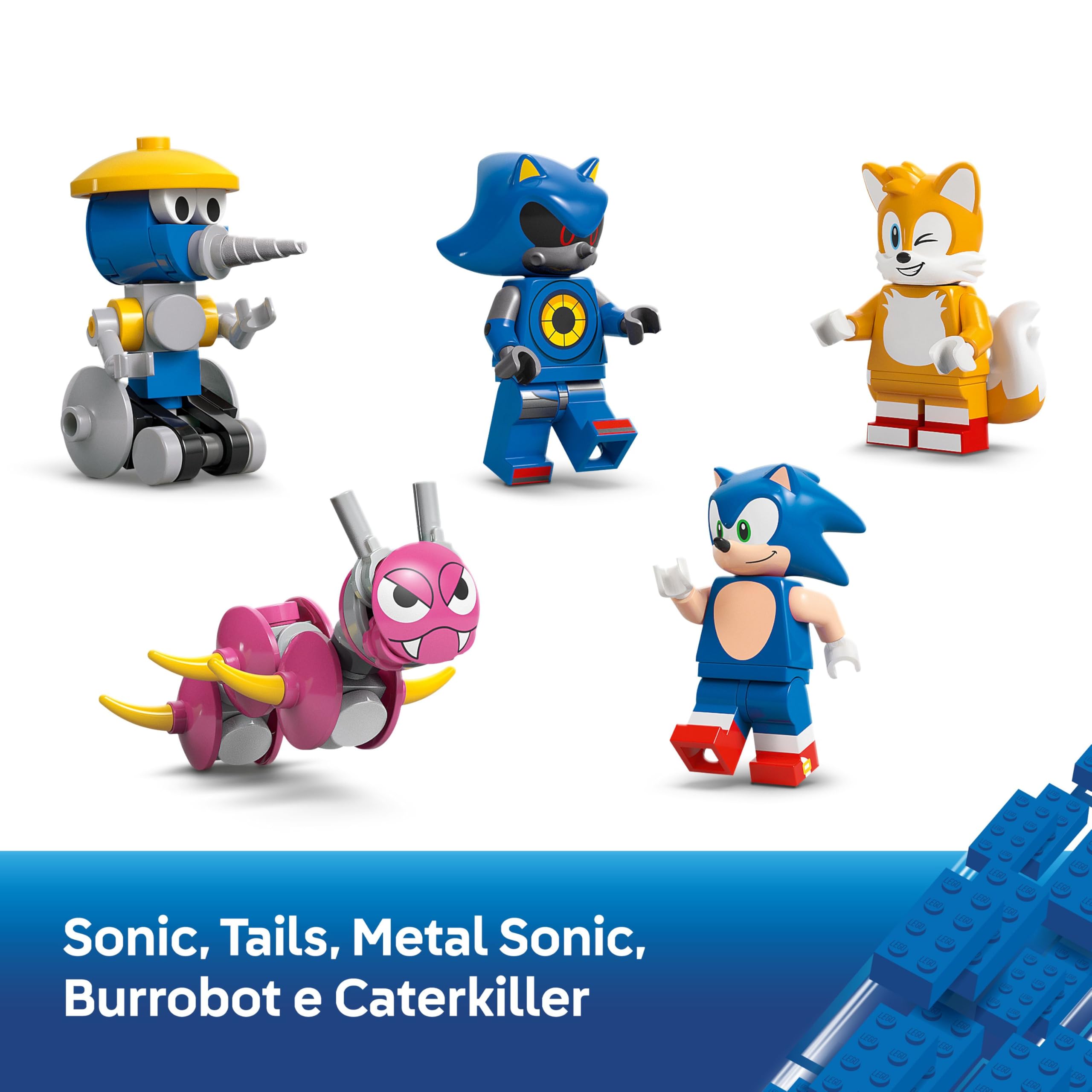 LEGO Sonic the Hedgehog Team Sonic Command Truck Toy - Interactive Set with an ATV Car & 5 Figures incl. Tails - Gift for 8+ Year Old Boys, Girls & Gaming Fans - 77006 | Set interattivo, auto ATV e 5 figure incl. Code, giocattolo da costruzione, regalo pe