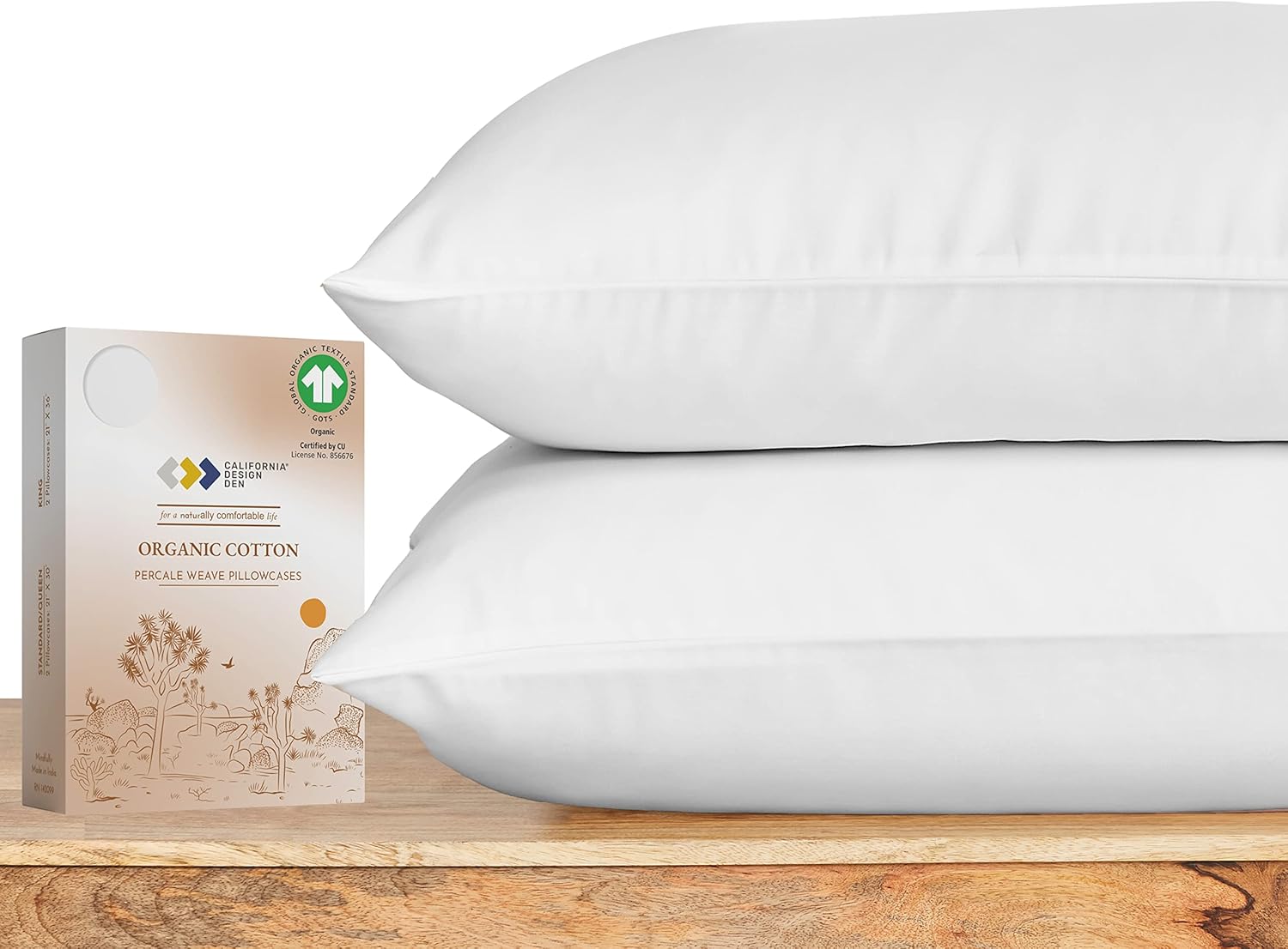 California Design Den 100 Organic Cotton King Size Pillow