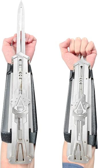 Full Metal Hidden Blade Replica 1:1 Wearable Wrist Blade for Cosplay & Collection