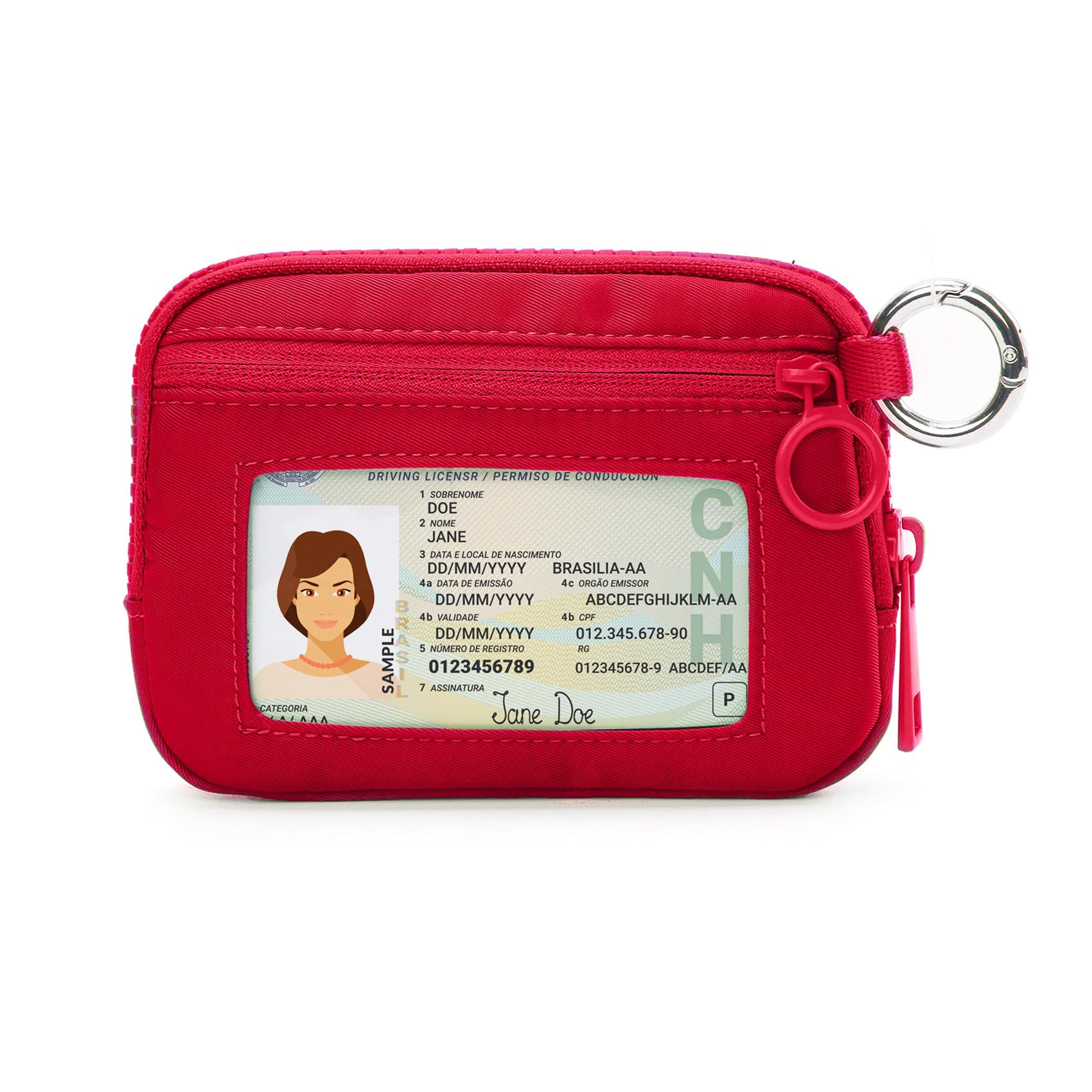 The Iris Wallet Zipper Mini Coin Purse Keychain ID Holder Wallet