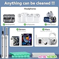 Vista 2 de Kit de Limpieza para Airpods, Auriculares Bluetooth 3 en 1 Bolígrafo de Limpieza Multifunción y Masilla de Limpieza, para Puerto de Carga