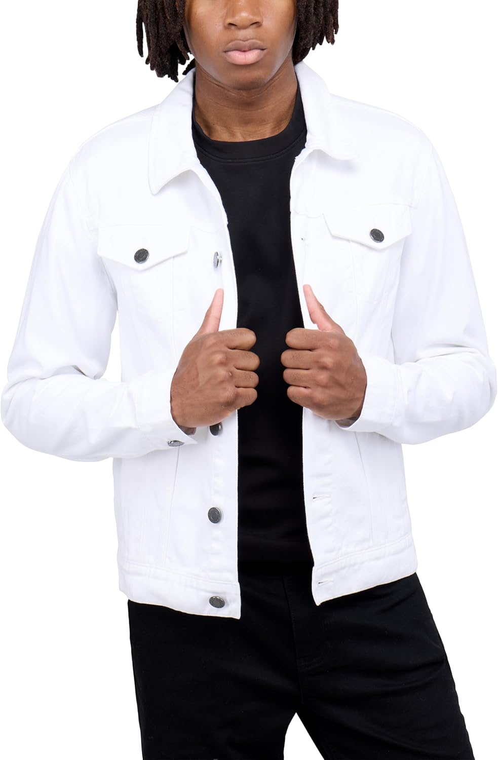 X RAY Mens Denim Jacket, Washed Ripped Distressed Flex Stretch Casual Trucker Biker Jeans Jacket for Men - Image 6