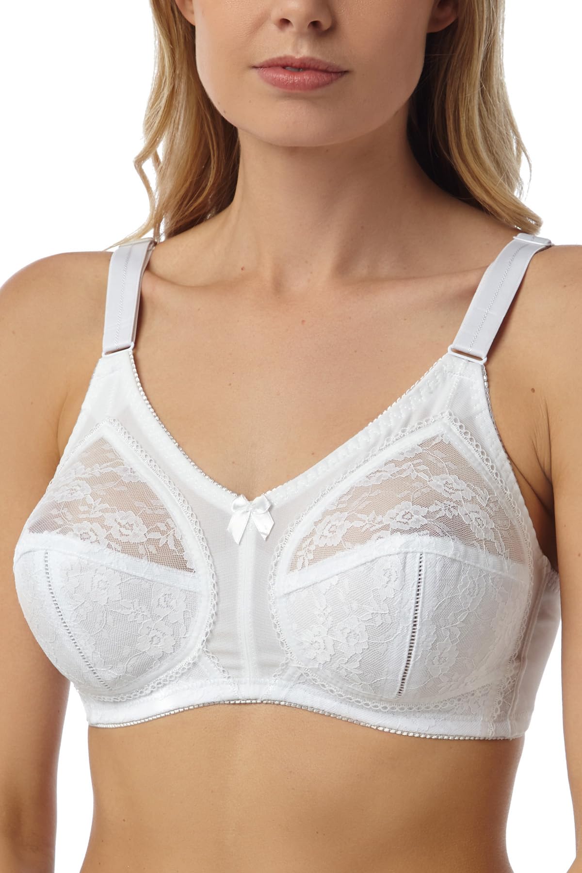 Marlon Women's White Isabella Everyday Bra, 42B