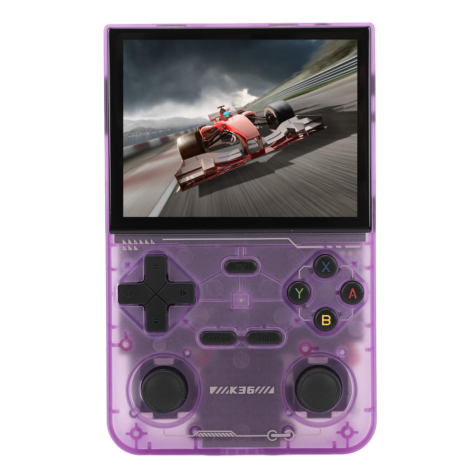 Generic Przenośna Konsola do Gier w Stylu Retro, Podwójny Joystick, Ekran 3,5 Cala, do Wypoczynku i Rozrywki, materiał ABS (fioletowy)