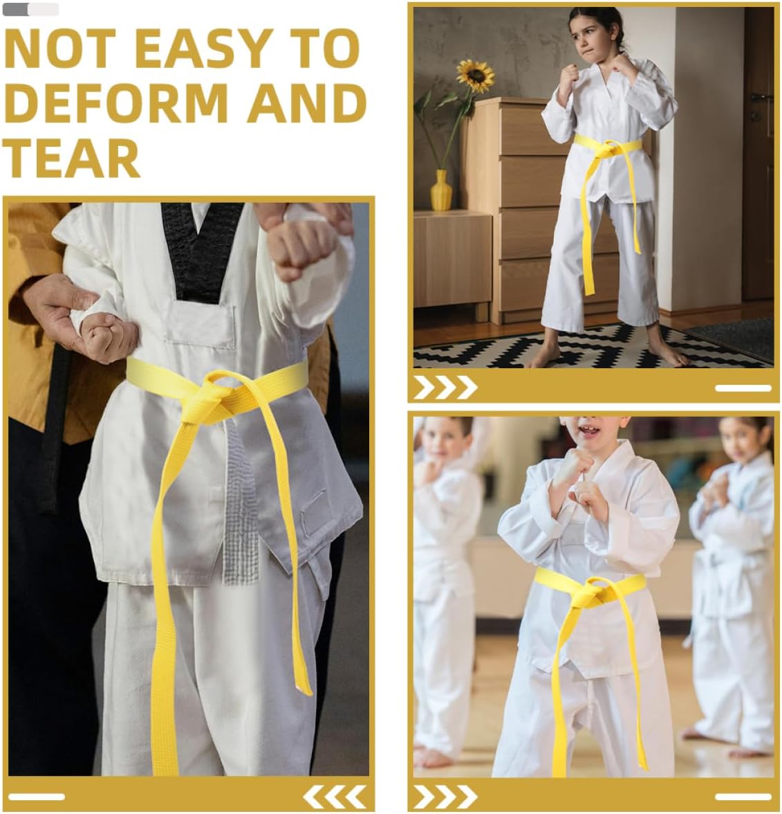 Karate and Taekwondo Cotton Waist Belt Martial Arts Belt for Men and Women and Comfortable Training Waistband for Martial Arts Practice