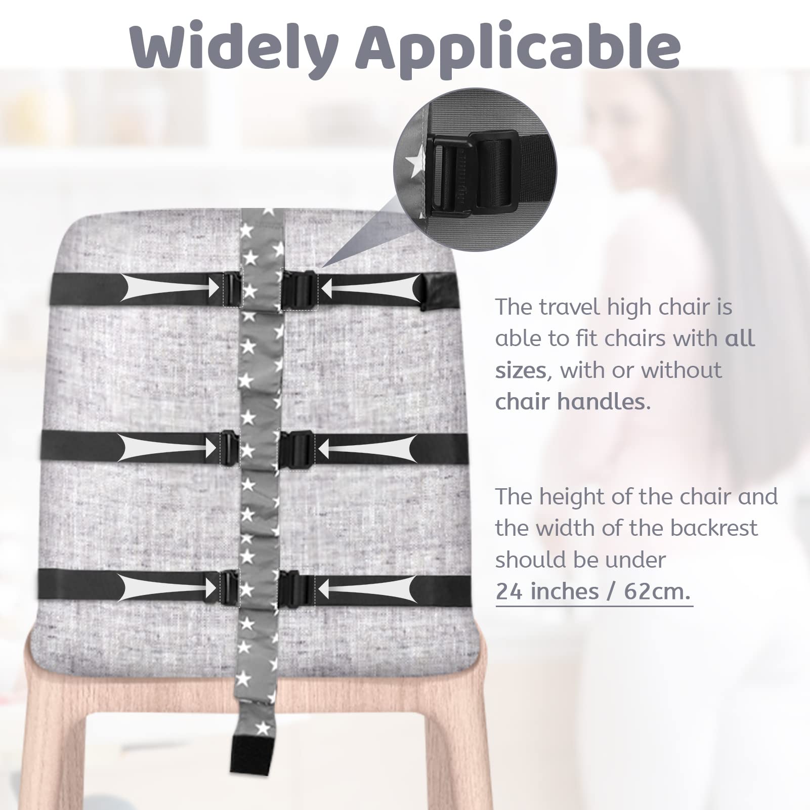 Siège Portable Pour Chaise Haute Vine Easy Seat - Réglable Et Lavable - Pour Tout-Petits