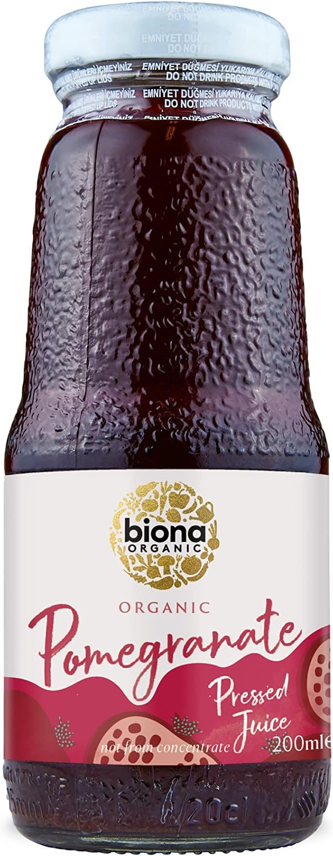 Biona Organic Pomegranate Juice, 200ml (Pack of 6)