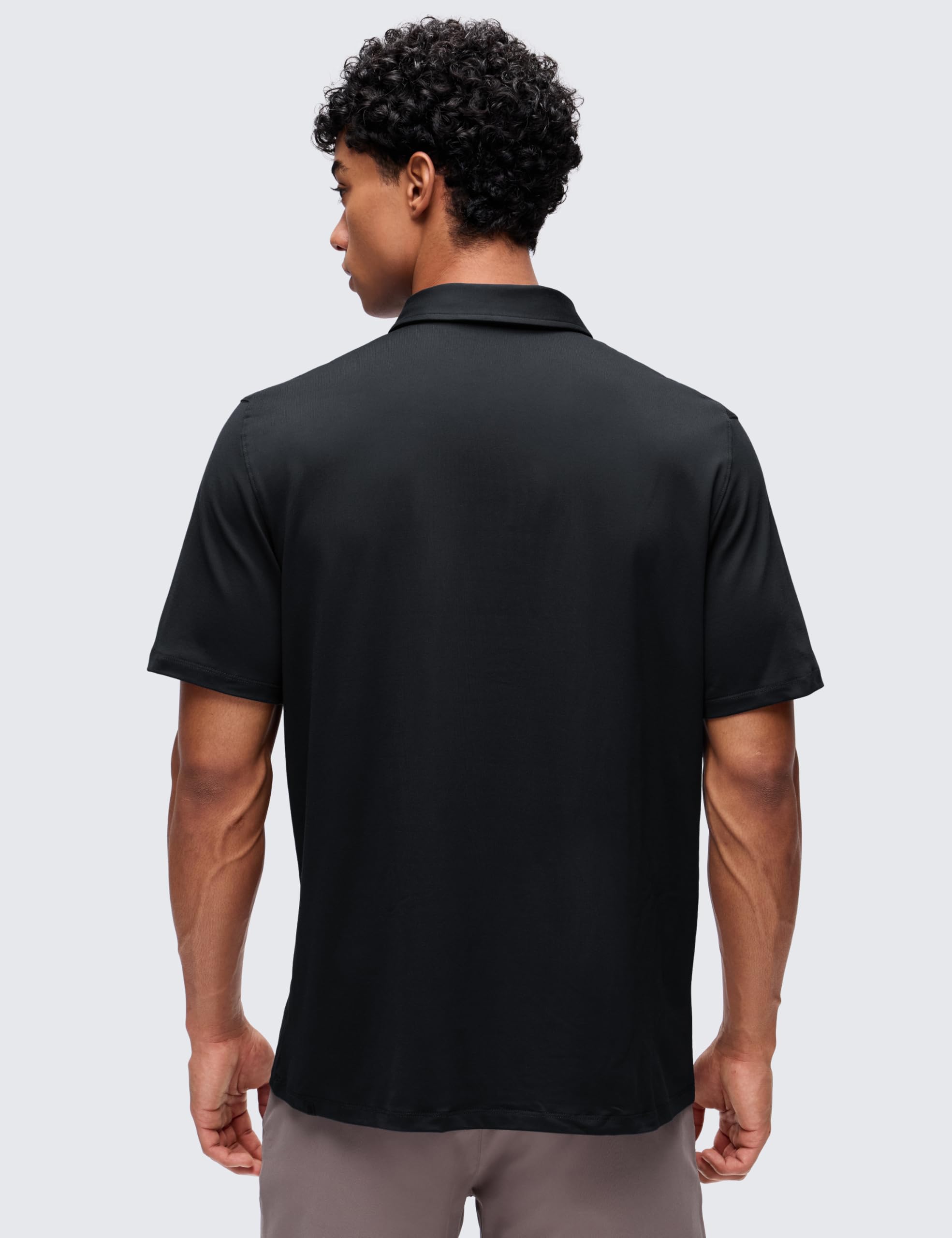CRZ YOGA Koszulki polo Cloud Jersey dla mężczyzn - średniej grubości koszulki golfowe z krótkim rękawem miękkie sportowe casualowe koszulki