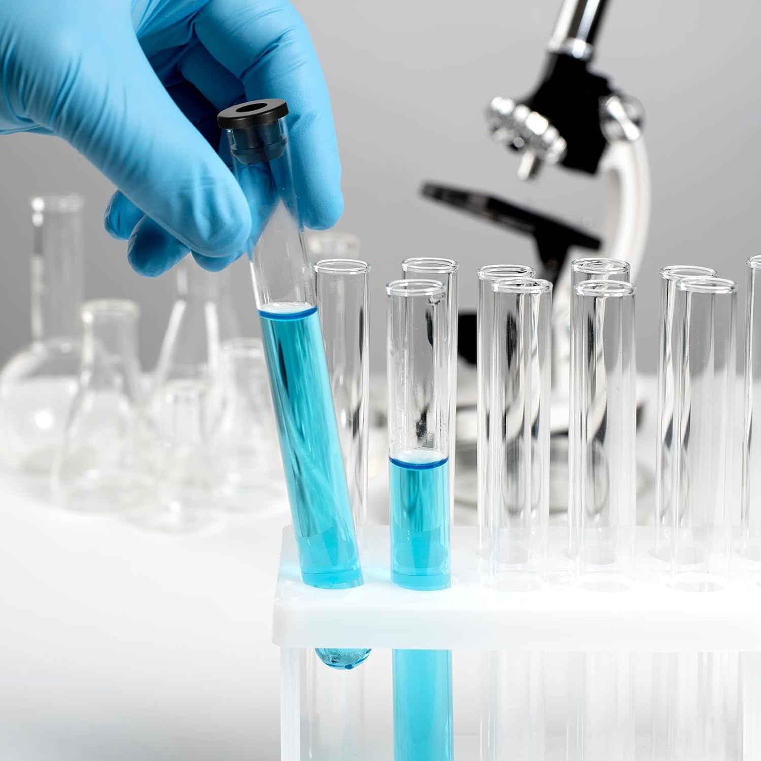 0.32"/8 mm Mini Rubber Plugs for Round Holes, 20 Pack Silicone Plugs Waterproof Round Sealing Hole Stoppers, Black Soft Flexible T-Shaped End Caps Cover for Tubes, Furniture, Bottles, Pipes (Black)