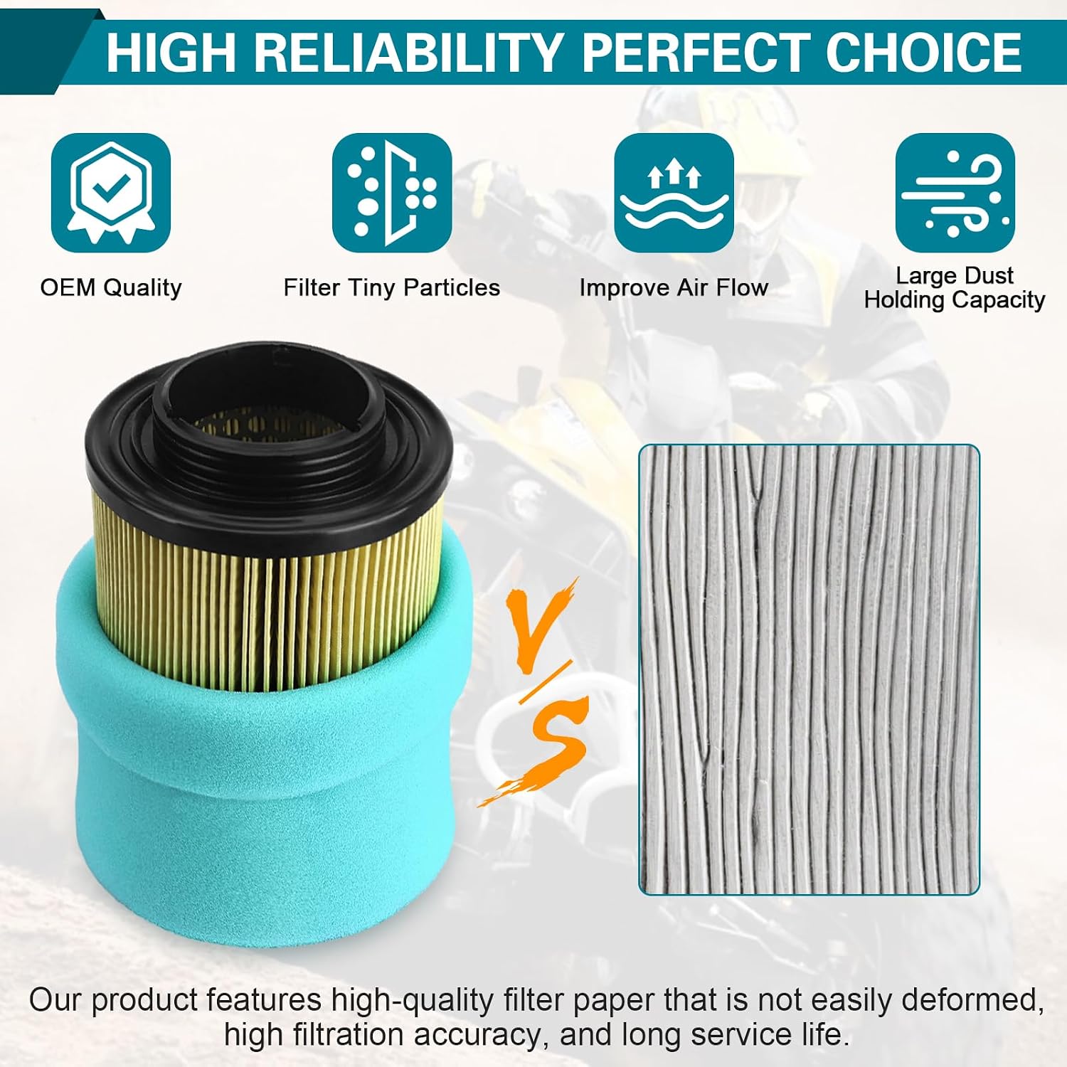 Air Filter Cleaner 707800371 Compatible with Can-Am Outlander Max 450 500 570 650 800R 850 1000 1000R 4x4 6x6 2012-2021, Renegade 500 570 800R 850 1000 1000R 2012-2021