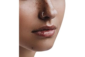 24 Gauge Real Ultra Thin 10K Solid Gold Cartilage Hoop Earrings 8mm (1 pair)