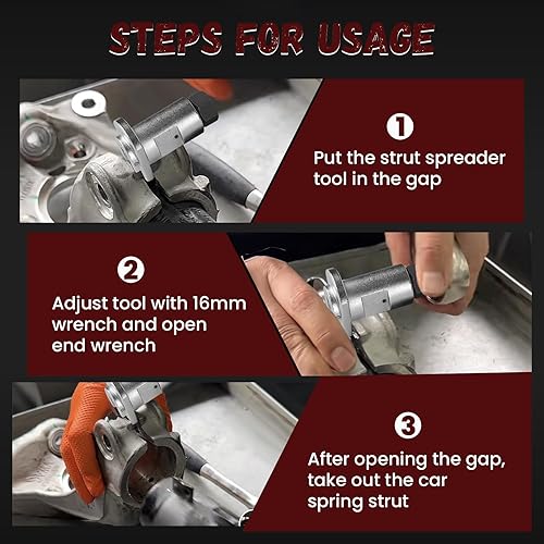 Miniatura 5 de Herramienta esparcidora de puntal ajustable de 0.197-0.453 in, herramientas de suspensión compatibles con herramientas especiales automotrices