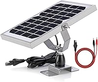 Vista 1 de Cargador y mantenedor de batería solar impermeable de 6 V, panel solar de 5 vatios, controlador de carga solar MPPT inteligente integrado + soporte