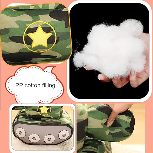 Miniatura 6 de Heave Tank - Juguete de peluche de simulación de modelado de pentagrama, cojín para abrazar, adorable y cómodo para niños, almohada de peluche para