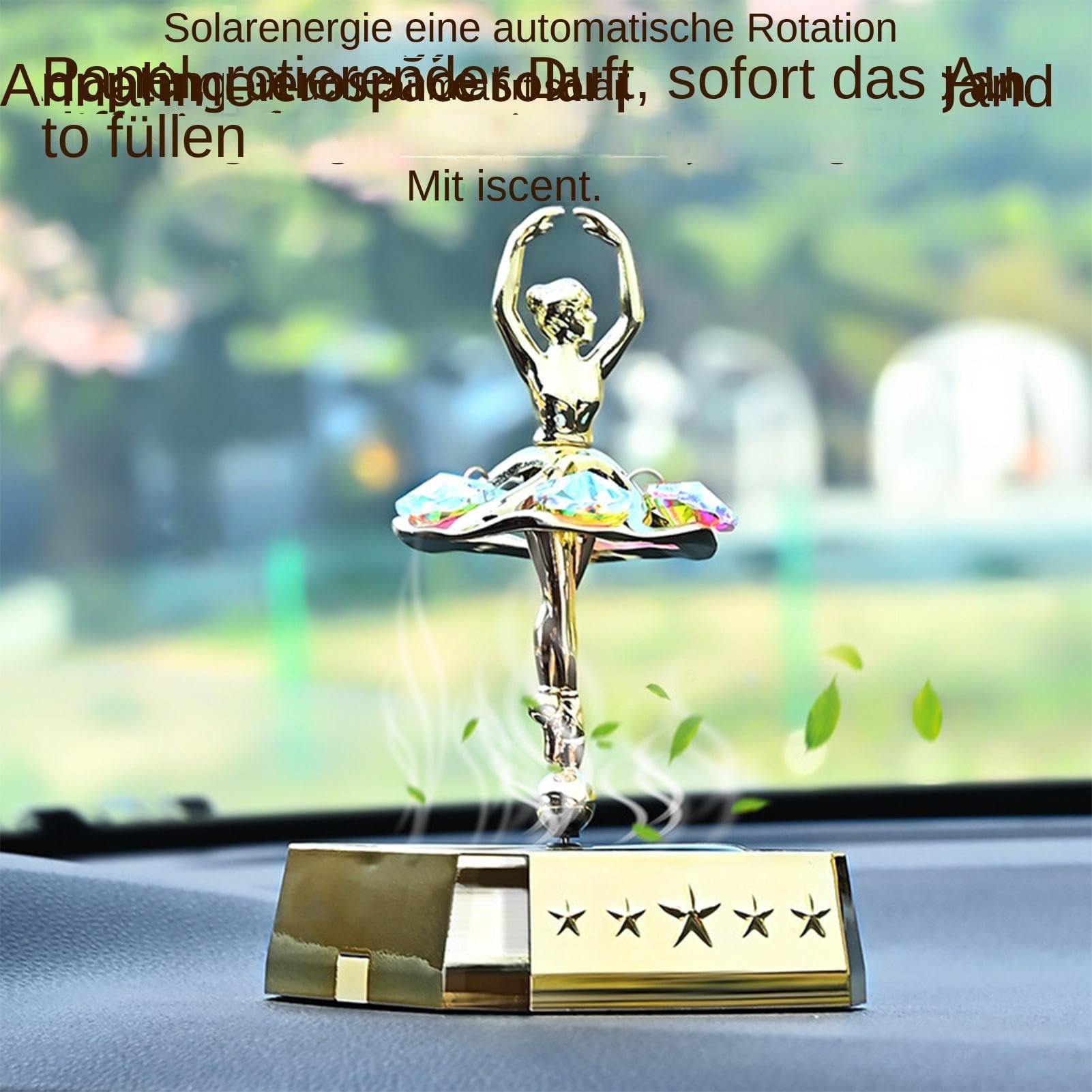 Désodorisant de voiture, désodorisant solaire pour voiture, ballerine rotative solaire, diffuseur de parfum , décorations de tableau de bord, accessoires d'intérieur de voiture