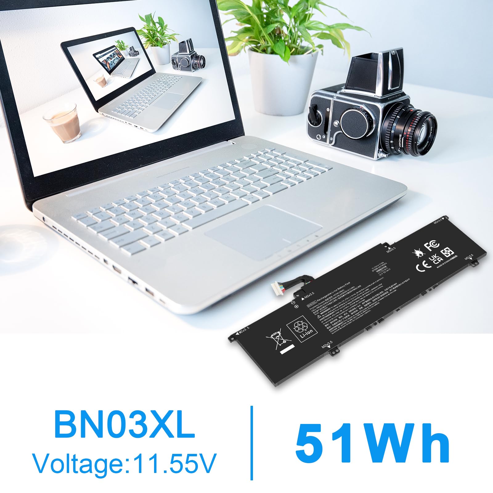 Amazon.com: BN03XL L77034-005 Battery for 2020 HP Envy X360 15-ED