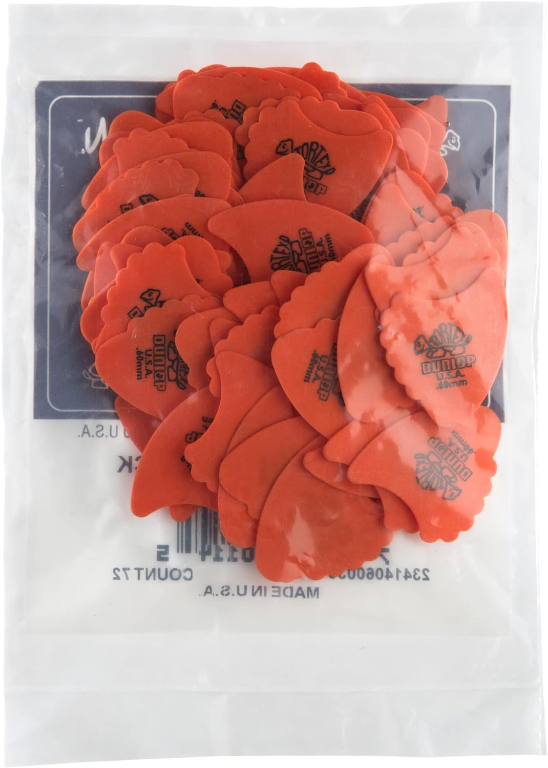 Jim Dunlop Tortex® Fin Pick .60MM - 72 Pack