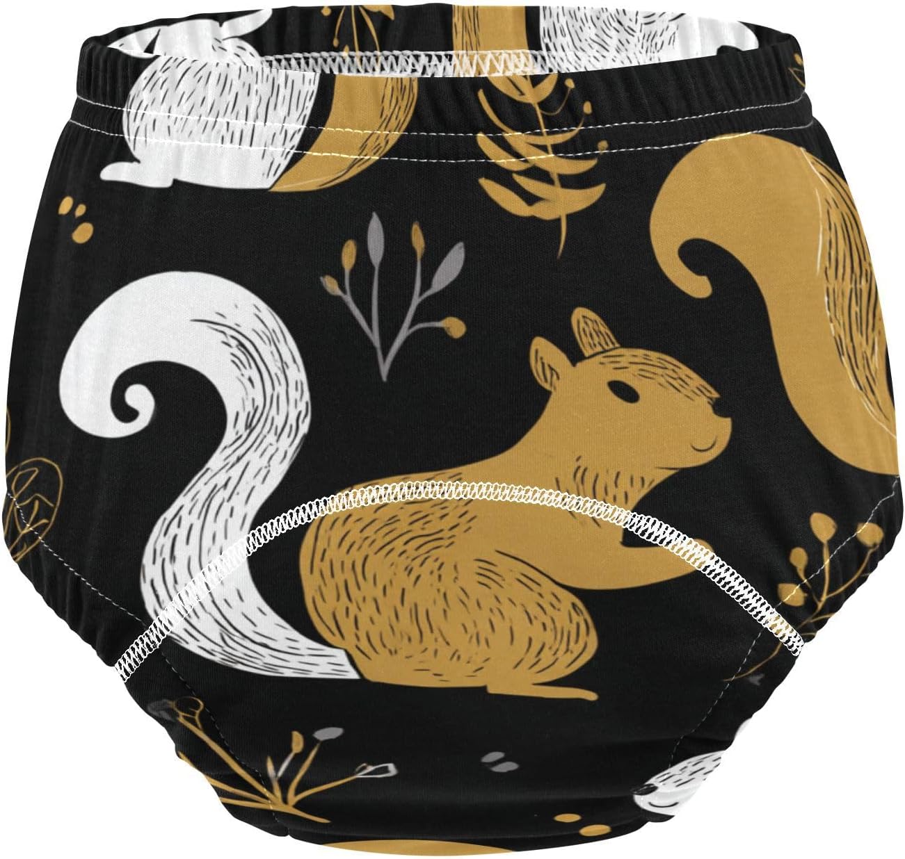 Baby Potty Training Must Haves Pants Leakproof Squirrel Steel Gold and Black Night Time Potty Training Underwear