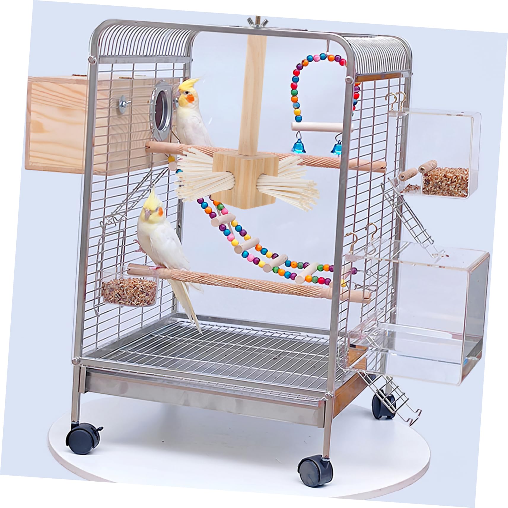 POPETPOP 4 Perchas para Pájaros Soporte para Pájaros Juguete para Loros Percha De Madera Juguetes para Periquitos Jaula para