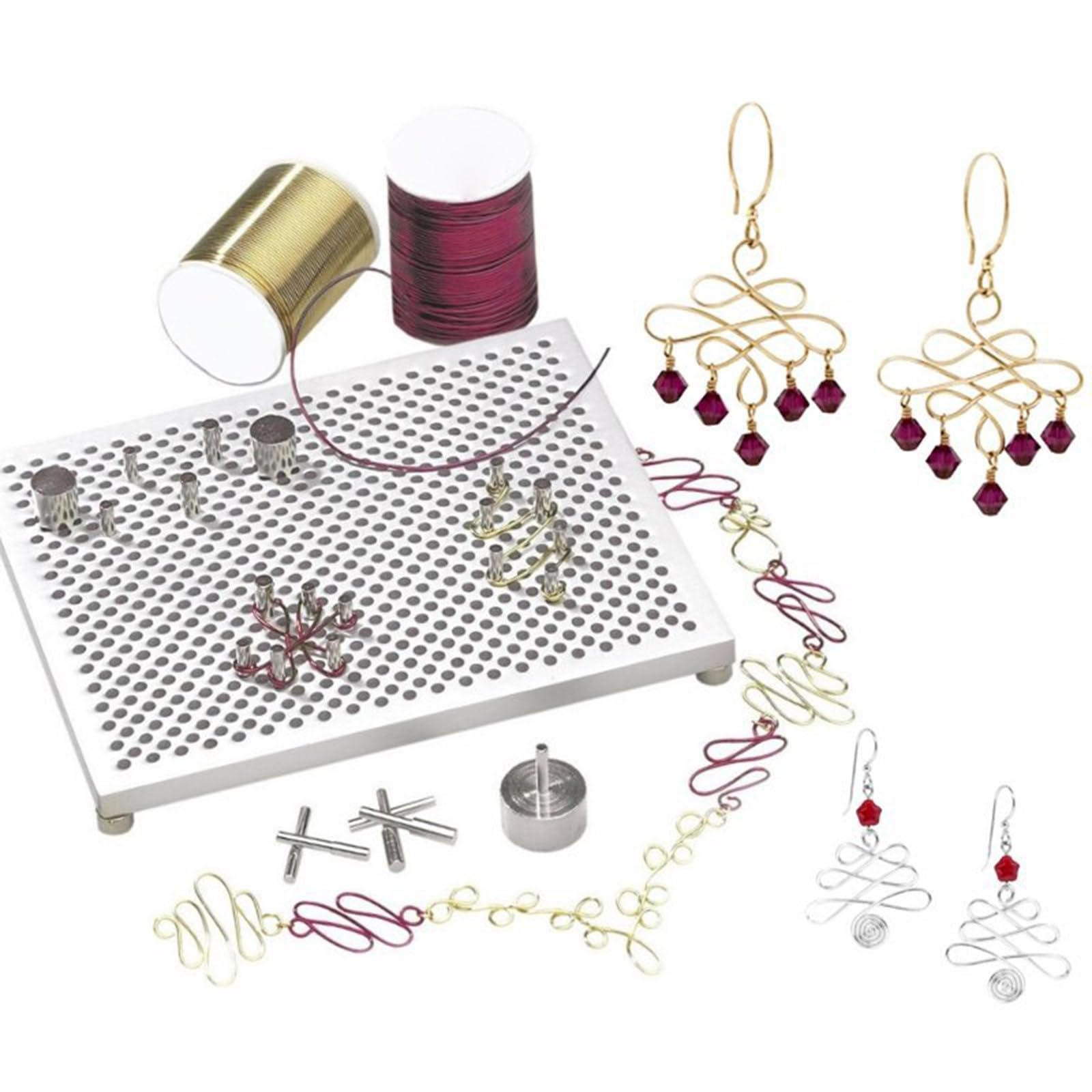Forniture per l ' avvolgimento del filo Maschera per piegare filo Strumenti essenziali per la creazione gioielli Materiale in ferro Ottimo per appassionati del fai-da-te Kit per principianti
