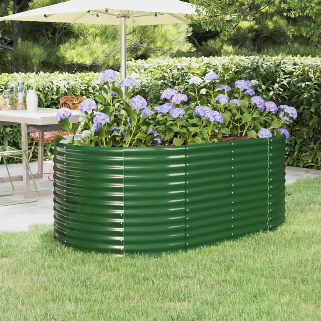 vidaXL Vaso da Giardino in Acciaio Verniciato a Polvere Misure/Colori Diversi