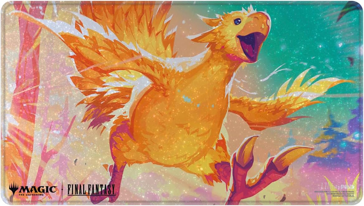 Ultra PRO - Final Fantasy x Universes Beyond Traveling Chocobo (Black) Holofoil Playmat for Magic: The Gathering | Card Game Playmat, Final Fantasy Collectibles, Desk Mat Mousepad