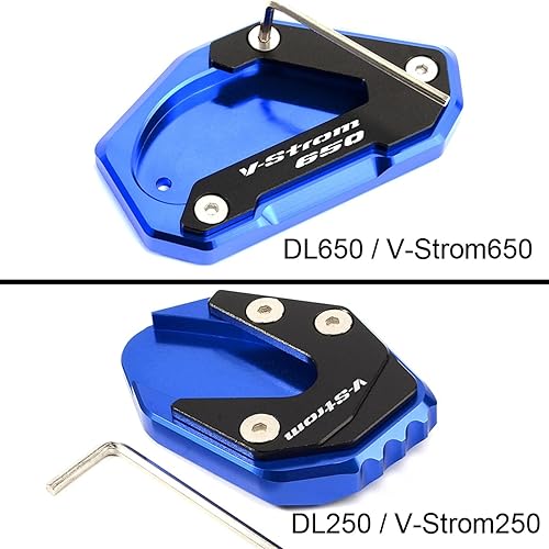 Miniatura 2 de Para Suzuki Soporte Lateral de Motocicleta Placa de Soporte de Soporte VStrom 250 DL250 2017-2021 DL650 V-Strom 650 2006-2020 2021 Trípode extendido