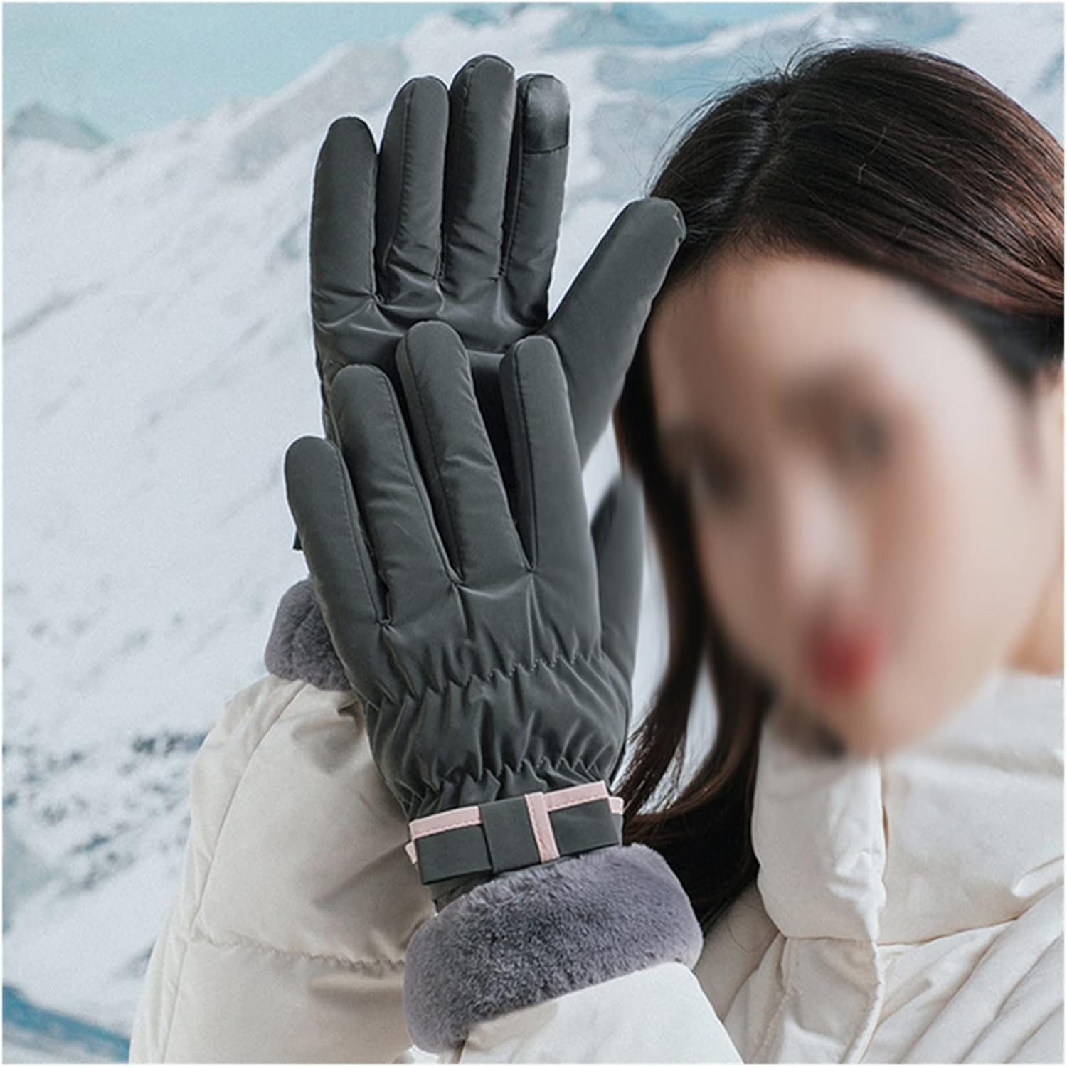 Winter Warm Gloves Driving Cycling Sports Touch Screen Women Snowboard Waterproof Motorcycle