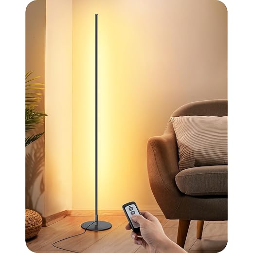 Lámpara de Pie LED Minimalista con Control Remoto