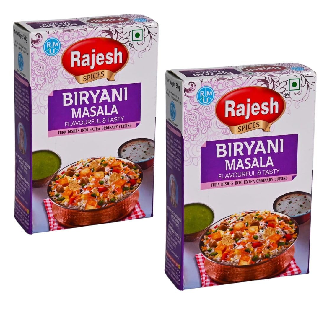 Rajesh Biryani Masala Powder | Spices With Natural Ingredients For Delicious Cooking - 50 gram Each (Pack of 2) (B0CKSYJ7XL) Amazon Price History, Amazon Price Tracker