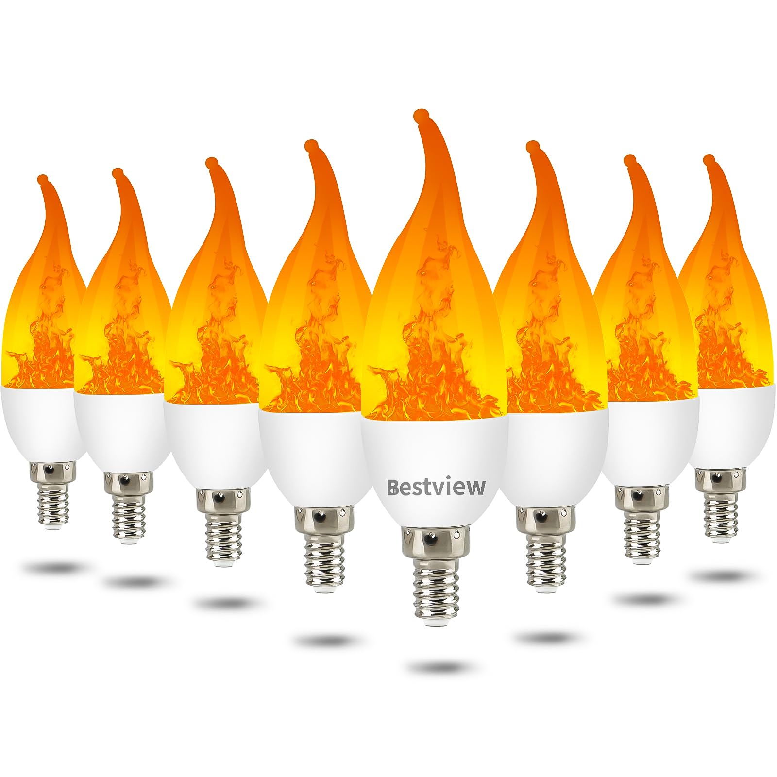 Bestview LED Flame Effect Light Bulbs,3 Modes Flickering Light