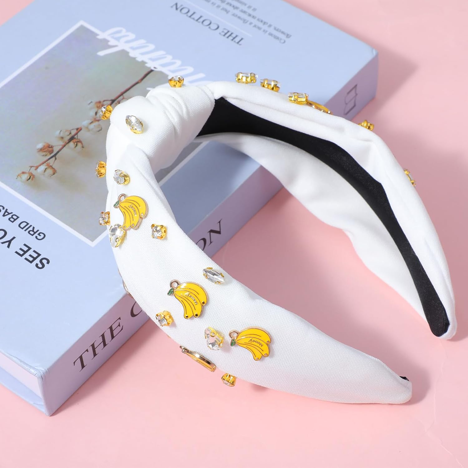 Grevosea Banana Headband, Funny Tropical Fruit Headband Knotted Holiday Headbands for Women Girls Summer Beach Head Band Christmas Hair Accessories - Image 7