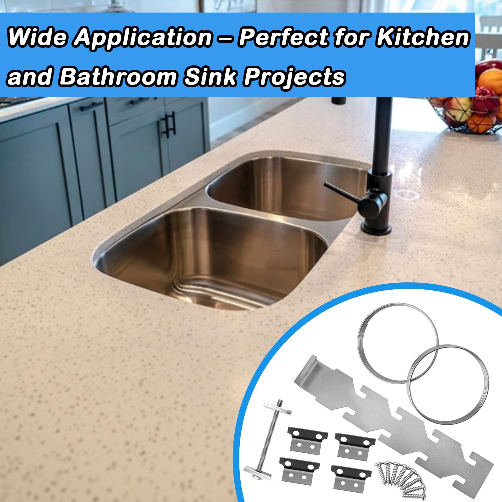 Kit de arnés universal para fregadero de cocina y baño, sin soporte de perforación