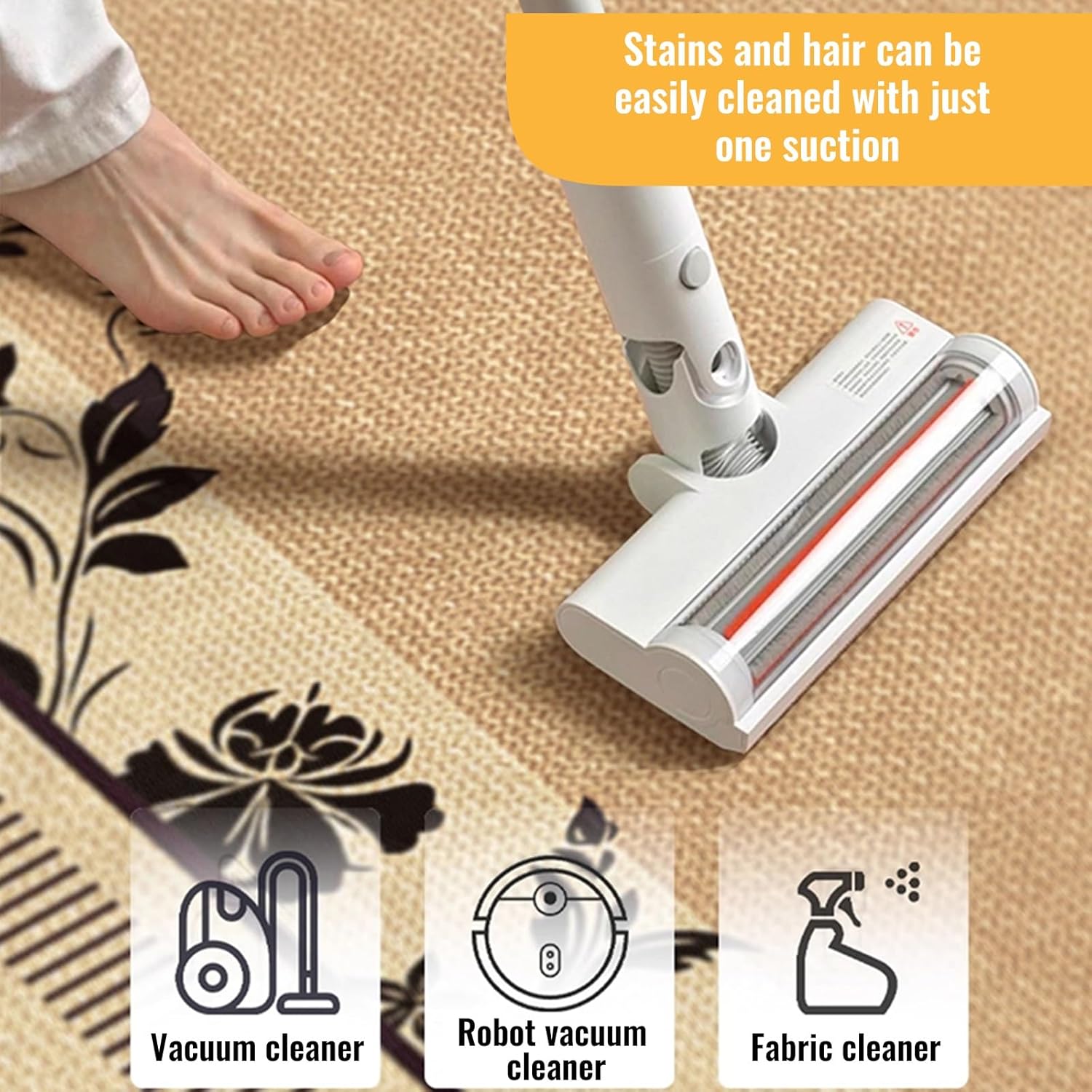 Arch Floor Mat, Soundproof Office Chair Mat for Carpet, Chair Mat Computer Gaming, Low-Pile Office Rug Floor Mat, Non-Slip Soundproof, Easy to Clean(White,60x90CM)