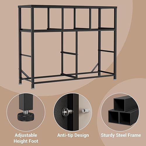 Miniatura 6 de Furmax Cómoda para dormitorio, cómoda alta, cómoda de tela, unidad organizadora de almacenamiento de ropa con papelera de tela, para armario,